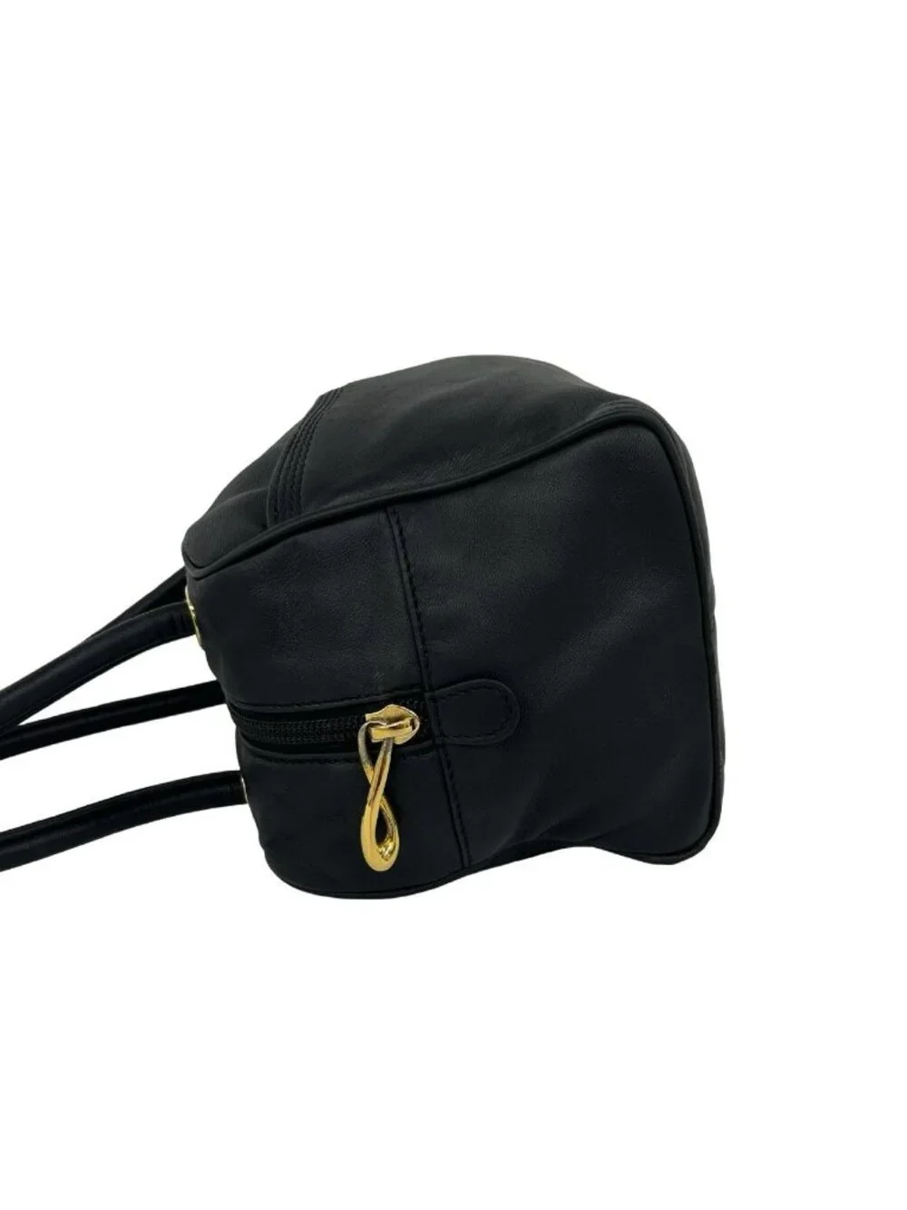 Loewe Vintage Anagram Logo Stamp Nappa Leather Mini Handbag Black
